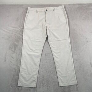 Tommy Bahama On Par IslandZone Flat Front Pants Men 38x28.5 Beige Golf NWOT $138